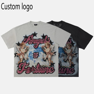 CustomLogo Designer Angel <b>Earth</b> Graphic T-Shirt-Premium Cotton Streetwear Oversize Tee for Men Women Summer <b>New</b> Exclusive Design - Product Image 1