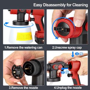 Pistolet à peinture portable pour batterie <span class=keywords><strong>Milwaukee</strong></span> 18V, pistolet à peinture sans fil avec moteur sans balais pour l'intérieur et l'extérieur de la maison - Product Image 5