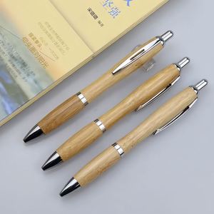 Stylo bille sport en bambou personnalisable, écologique, haute qualité, recyclé, avec clip, largeur d'écriture 1,0 mm, logo personnalisé gravé au laser - Product Image 3