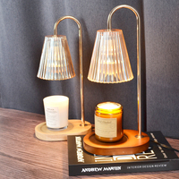 Lampe chauffe-bougie vintage à intensité variable avec boîte cadeau, accessoire pour bougies parfumées, cadeau de Noël ou d'anniversaire