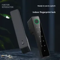 Serrure Intelligente Baodeli avec Télécommande, Mot de Passe, Empreinte Digitale, Clé d'Urgence, en Alliage d'Aluminium pour Porte en Bois, Contrôle via l'Application Tuya, Prise EU, Cloud Home