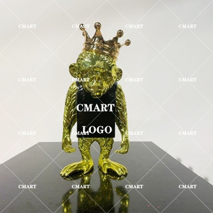 Scultura Pop Art Scimmia Graffiti Personalizzata con Logo, Artigianato in Resina Cromata, Statua Scimmia Banksy, Scultura Scimmia <span class=keywords><strong>Street</strong></span> Fashion - Product Image 5