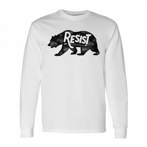 T-shirt vintage à manches longues Resist Bear, design parc national, vêtements unisexes - Product Image 2