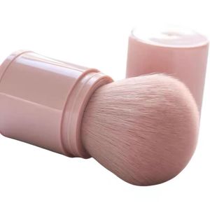 Portable Retractable Powder <b>Brush</b> With Cap Soft Synthetic Bristles For <b>Blusher</b> Makeup Application 3.6cm Hair Length - Product Image 1