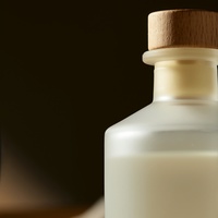Diffuseur de parfum en verre givré de luxe avec étiquette en bois, huile parfumée, diffuseur d'arômes Zen pour la maison, pour la relaxation et le SPA
