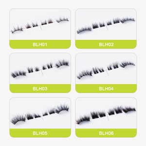 ZM LASHEE Business bandes de cils auto-adhésives marque privée coréen végétalien non toxique presse sur les grappes de cils demi-cils pré-collés - Product Image 3