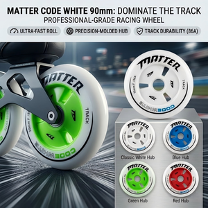 Roue de patin à roulettes professionnelle haute élasticité 90/100/110mm pour patinage de vitesse, marathon sur route, avec roulement à rebond et fonction clignotante - Product Image 1