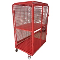 Carro de Acero Industrial Personalizable con Cuatro Ruedas y Malla, Capacidad de Carga de 300 kg, Contenedor de Almacenamiento Plegable, Almacenes Portátiles con Ruedas