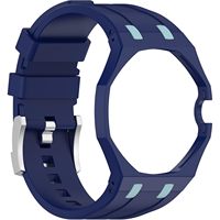 Bracelet de montre étanche en céramique et silicone avec boucle ardillon, sangle réglable pour remplacement de montre connectée, unisexe adulte