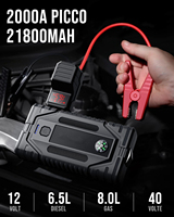 Arrancador de Coches Portátil de 12V, Batería de 7200mAh, Kit de Herramientas de Emergencia para Arranque de Emergencia