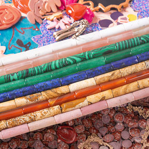 Perles en cristal d'agate naturelles en vrac, tube rond 4*13mm, pour la création de bijoux DIY, idéales pour le positionnement cylindrique - Vente en gros - Product Image 3