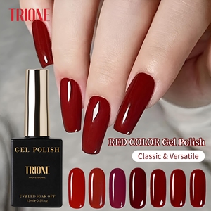 Vente en gros OEM/ODM – Kit de <span class=keywords><strong>vernis</strong></span> gel UV rouge haute pigmentation longue tenue 18 couleurs – Étiquette privée personnalisée <span class=keywords><strong>pour</strong></span> salons de manucure et DIY - Product Image 1