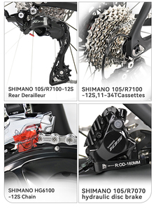 Bicicleta de Carretera Cyclone, Bicicleta de Carreras de Carbono Completo, 24 Velocidades, Frenos de Disco, Grupo de Cambio Mecánico, <span class=keywords><strong>Pedales</strong></span> Ordinarios, 700c - Product Image 4