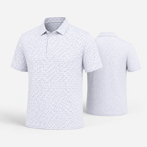 Polo de Golf Personalizado con Microimpresión Blanca para Hombre, de Alto Rendimiento, Secado Rápido, Transpirable, Elástico en 4 Direcciones, OEM, ODM, Marca Privada - Product Image 4