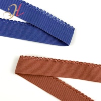 Vente en gros usine – Bande élastique en nylon de 20 mm, colorée, à bord picoté, pour sous-vêtements et soutien-gorge