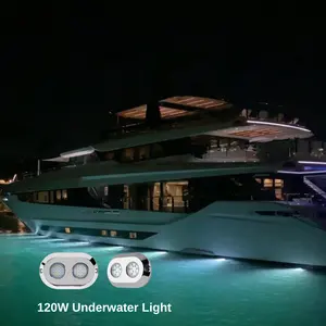 RGB 120W Led Underwater Light IP68 For Boat Yacht Dock Pool Transom