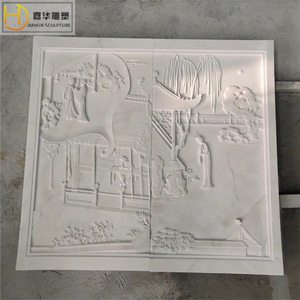 Sculpture JIAHUA, relief en pierre, style chinois, cavalier, décoration murale, colonne - Product Image 2
