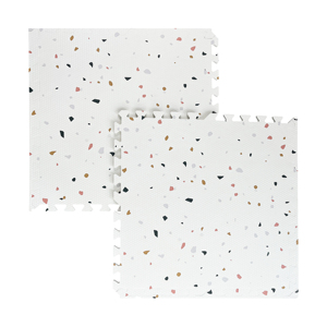 गुलाबी टेराज़ो नरम पतला-बेबी प्ले मैट एवा-उच्च गुणवत्ता वाले बेडरूम फर्श मैट मैट - Product Image 1