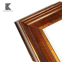 Cadre en bois pour toile 16x16, 16x24, 20x24, 24x24, moulure en bois pour cadre photo, noyer avec dorure, design populaire G12172