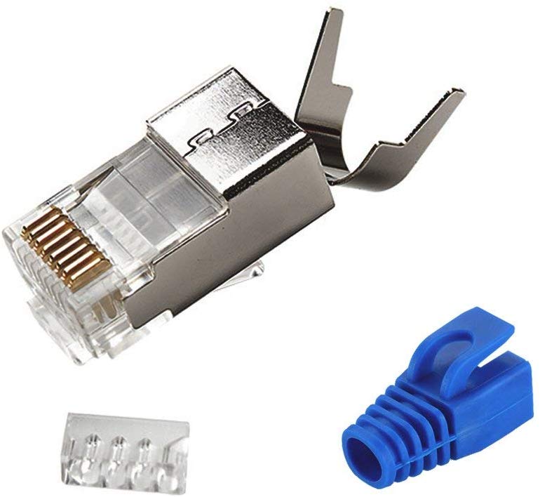 Cat7 3 металлических частей экранированный RJ45 разъем FTP 8P8C Модульный сетевой разъем