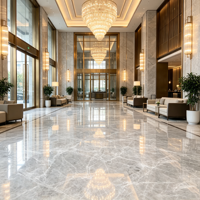 Marbre gris Yundora naturel, style moderne, adapté pour la décoration des murs des escaliers des halls d'hôtel et des sols des îlots de cuisine des villas