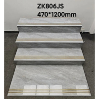 Carreaux de porcelaine plaqués or 470x1200mm 600x1200mm pour escaliers, carreaux de design pour marches d'escalier