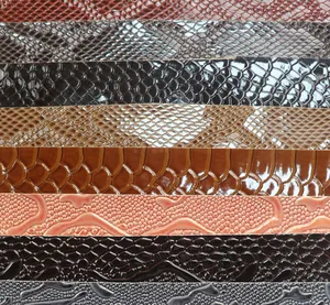 Keluaran baru kulit PVC burung unta asli cetak mewah untuk tas sintetis tekstil dan dompet kulit