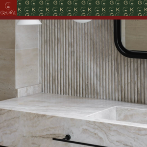 Juego de Baño de Mármol Taj Mahal GOLDKING, Vetas Blancas y Grises, Corte de Precisión para Casas de Lujo y <span class=keywords><strong>Suites</strong></span> de Hotel - Product Image 3