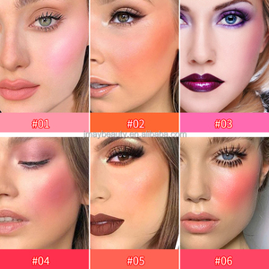 Top Seller di lunga durata 6 in 1 bagliore guancia fard in polvere viola arancione alta pigmenti Private Label Blush in polvere pressata - Product Image 5