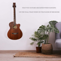 Support mural en métal robuste en forme de guitare avec motifs, livraison gratuite