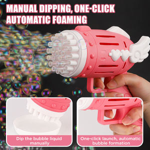 Venta al por mayor niños coloridos juguetes <span class=keywords><strong>de</strong></span> <span class=keywords><strong>burbujas</strong></span> 28 agujeros <span class=keywords><strong>de</strong></span> plástico eléctrico dispara agua pistola <span class=keywords><strong>de</strong></span> <span class=keywords><strong>burbujas</strong></span> <span class=keywords><strong>de</strong></span> juguete - Product Image 4