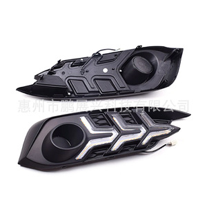 Bisel de Luz Antiniebla Delantera para Honda Civic 2016-2018, LED DRL, Señal de Giro, ABS Negro, Izquierdo y Derecho - Product Image 2