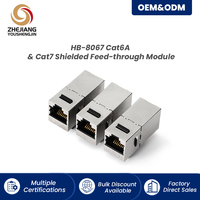 Kedatangan Baru Harga Pabrik Jack Keystone CAT6A RJ45 Berpelindung Logam untuk Panel Patch Kabel Terstruktur LAN Kantor