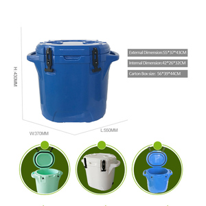 Glacière ronde rotomoulée 27QT à sortie directe d'usine avec règle de mesure de poisson, maintien de la glace pendant 5 jours pour le <span class=keywords><strong>camping</strong></span> et la pêche - Product Image 6