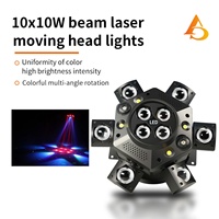 AICPOSE Fabricant chinois de projecteurs à tête mobile LED à 6 têtes, 10x10w RGBW, contrôle DMX512, AC 100-240V, DJ, scène, IP20, Ra80