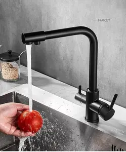Modern mutfak musluk pirinç malzeme su arıtıcısı musluk mutfak dolapları lavabo bataryaları