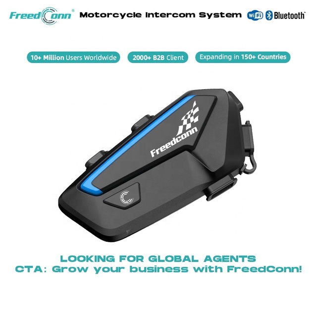 FreedConn FX Motorcycle Helmet BT Intercom Wireless Headset Group Talk Waterproof Music Sharing  Headsets