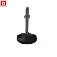 Base 80mm M8 Pieds de nivellement Boulonnés Pieds de réglage en acier doux avec réglage en hauteur et fixation au sol sécurisée