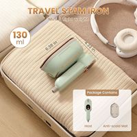 Défroisseur Vapeur Portable à Main |   Alimentation électrique AC 1300W |   Réservoir d'eau de 130 ml |   Utilisation domestique, compacte, pour dortoirs et voyages |   Chauffage rapide |