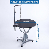 Table de toilettage pour animaux de compagnie professionnelle portable AP-805A, table ronde hydraulique, table de toilettage pour chiens, table réglable électrique pour animaux de compagnie
