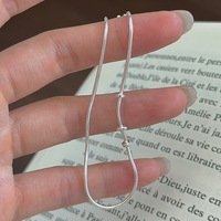 Bracelet minimaliste en argent sterling 925, chaîne en os de serpent, pour femmes