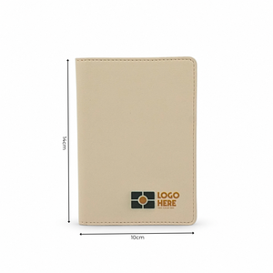 Porte-cartes en cuir PU de qualité supérieure, cadeau promotionnel d'entreprise, logo personnalisé, couleur beige ou sur mesure - Product Image 2