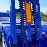 Semi-remorque à plateau plat robuste en acier pour le transport de conteneurs et de marchandises en vrac