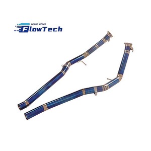 ท่อไอเสียไทเทเนียมคุณภาพสูงสีน้ำเงินด้านหน้า สำหรับ Audi RS Q8 4.0T แบบ Downpipe ติดตั้งง่าย / ใส่ได้โดยตรง - Product Image 1