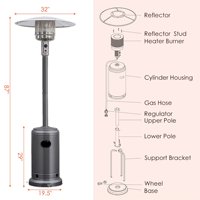 Dernier modèle de chauffage rapide de meilleure qualité pour extérieur, patio, mariage, chauffage au gaz autoportant propane butane avec CE