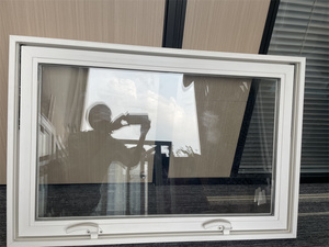 Tầng Hầm Vinyl Phễu Windows đôi cửa sổ cách nhiệt Glass PVC mái hiên cửa sổ với màn hình - Product Image 3