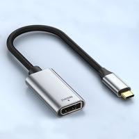 Adaptor Tipe-C ke DP 8K 60Hz USB-C ke DP Konverter Male ke Female Kabel Displayport Audio Video untuk Macbook Laptop PC Komputer