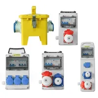 Boîte de distribution de prises portables d'extérieur étanche IP44 industrielle 400V 16A 3 prises RCD