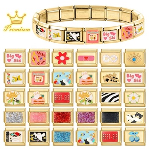 Module de breloques transfrontalier en or pour collier DIY, bijoux personnalisés, bague tendance, bracelet de cheville, accessoires modulaires raffinés - Product Image 3