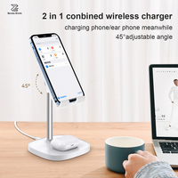 Support de chargeur sans fil de bureau de téléphone, chargeur multifonctionnel 15W pour le chargeur sans fil de montre d'écouteur de téléphone portable
